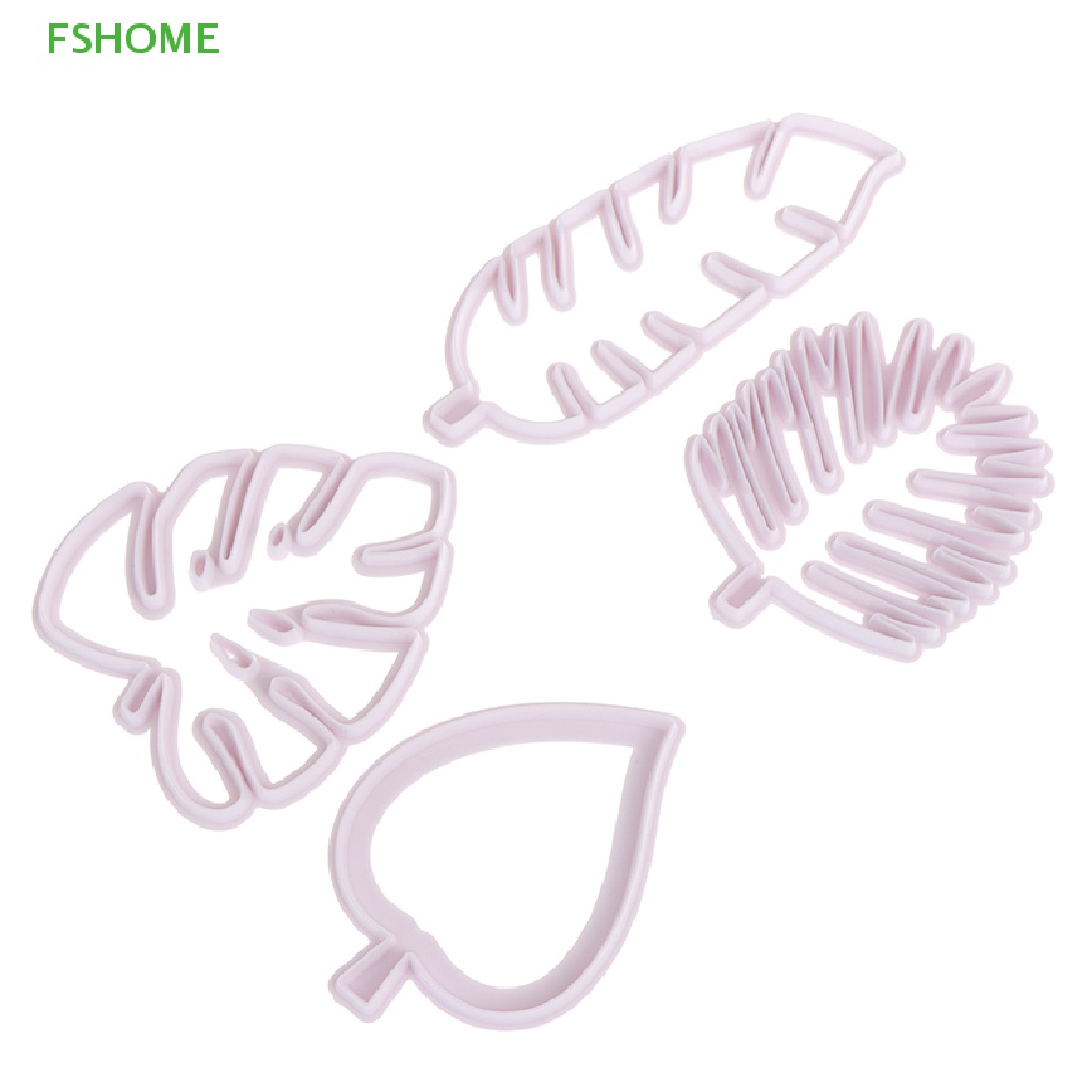 Set 4 Khuôn Làm Bánh Hình Lá Nhiệt Đới