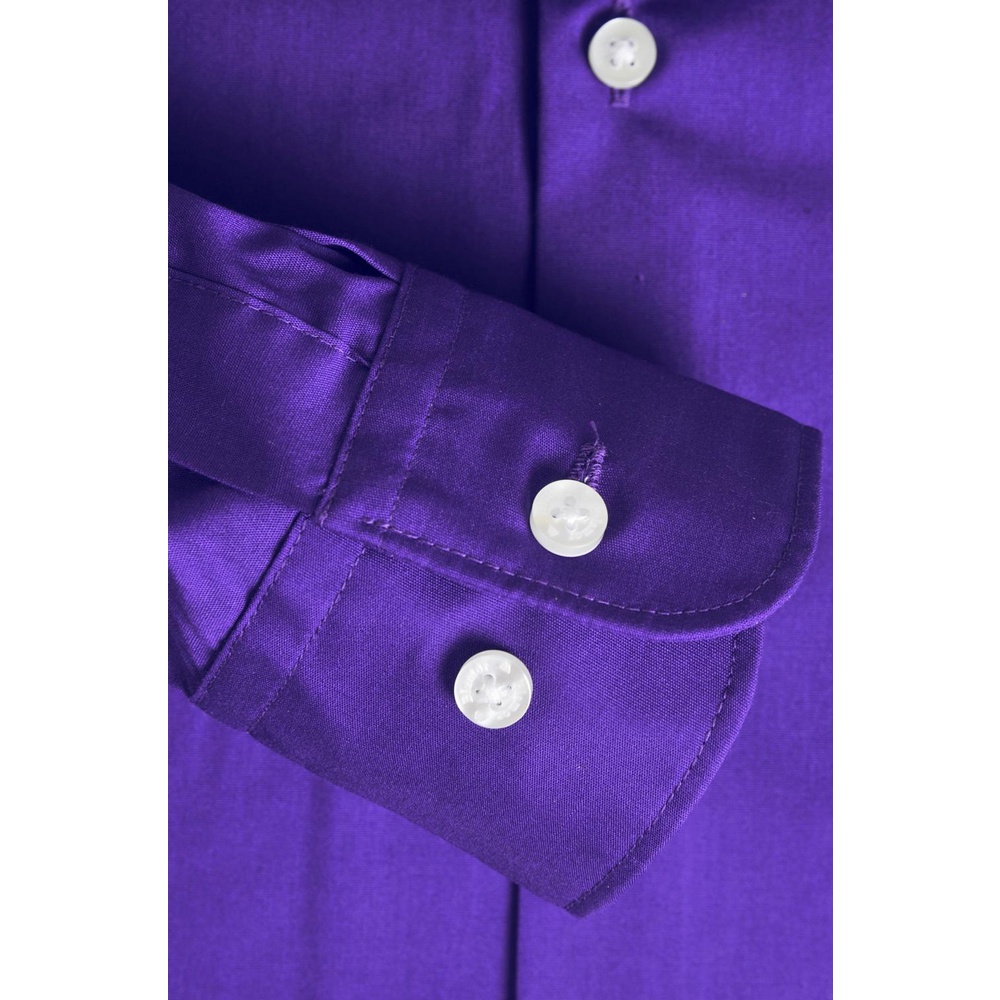 Áo sơ mi tím nam TUTO5 Menswear công sở trơn dài tay cao cấp Slim fit Lilac Shirt chống nhăn phong cách 105123022