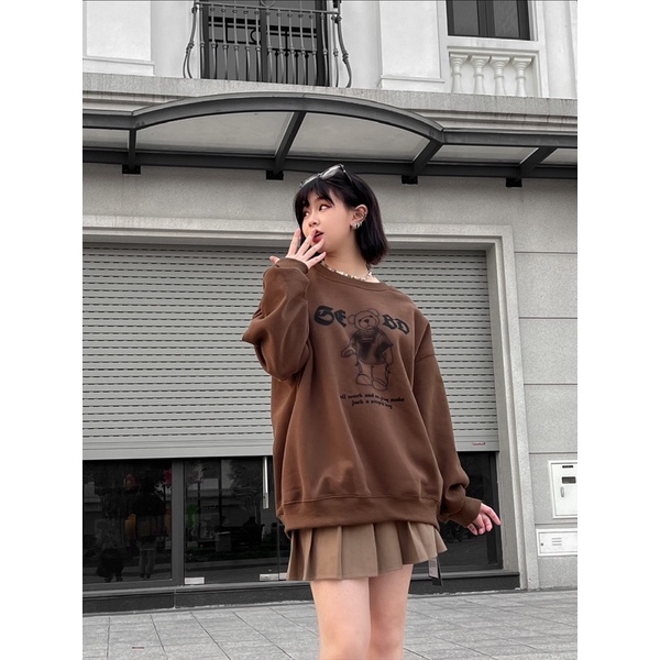 Áo sweater nỉ bông BEAR cao cấp AN312 by COCCACH