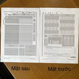 Xấp 20 tờ giấy thi toeic
