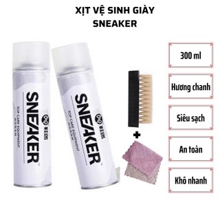 Bình xịt vệ sinh giày, bình xịt bọt tuyết giặt khô giày, dung dịch vệ sinh giày, vệ sinh giày dép sneaker cao cấp