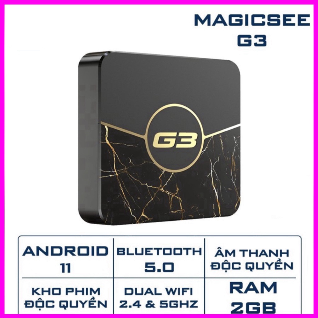 Android Tivi Box Magicsee G3 Android 11 Ram 2GB, Rom 16GB, Amlogic S905W2