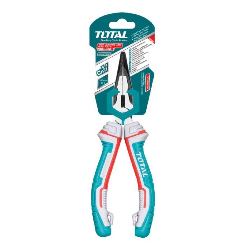 ĐỒ NGHỀ TOTAL Kềm mũi nhọn mỏ dài cao cấp 6”/160MM THT220606S - 8”/200MM THT220806S