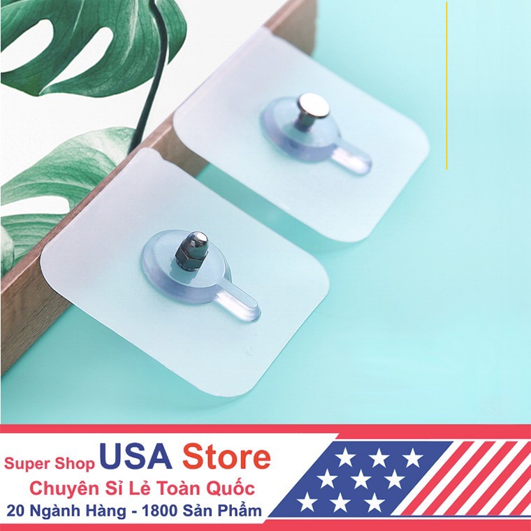 Móc Dính Tường (Đầu Bẹt) Inox Chuyên Dụng Treo Tranh, Đồng Hồ, Khung Ảnh, Chìa Khóa