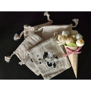 Túi dây rút mini handmade - vẽ tay thủ công