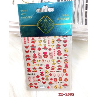 sticker dán trang trí móng tết