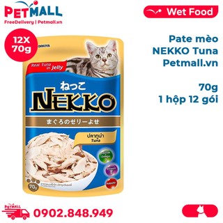 Pate mèo NEKKO Jelly Tuna 70g - Hộp 12 gói Petmall
