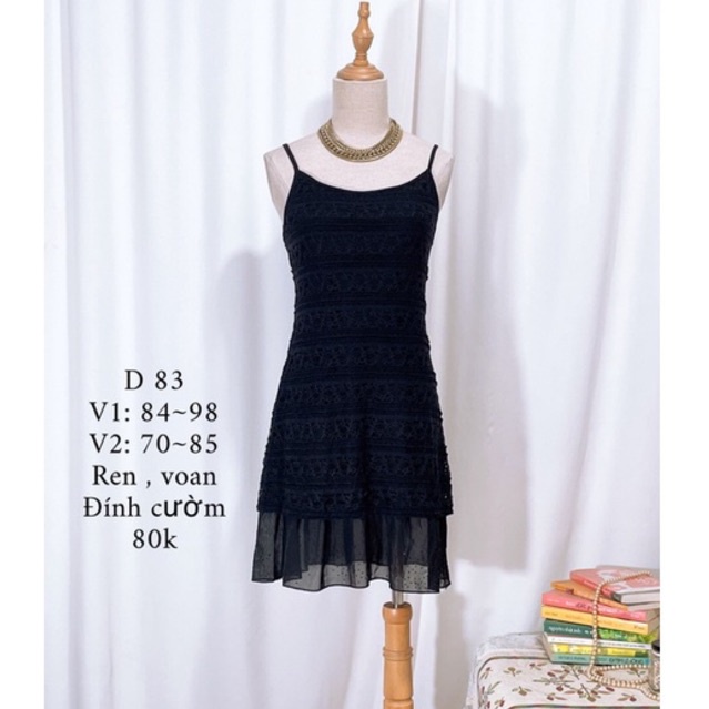 Váy đầm đen  dáng ngắn xoè xinh xắn dễ thương