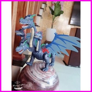 Đồ chơi khủng long 4 đầu đẻ trứng chiếu đèn 3D