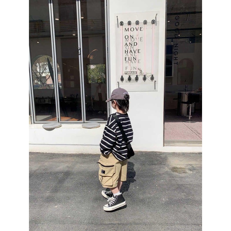 Quần kaki bé trai túi hộp QB330 sz 100-150, cạp chun dây rút, thời trang hè năng động cho bé 2023