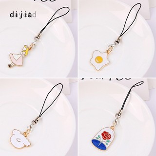 Móc khóa trang trí túi xách / điện thoại hình giỏ hoa / mèo dễ thương