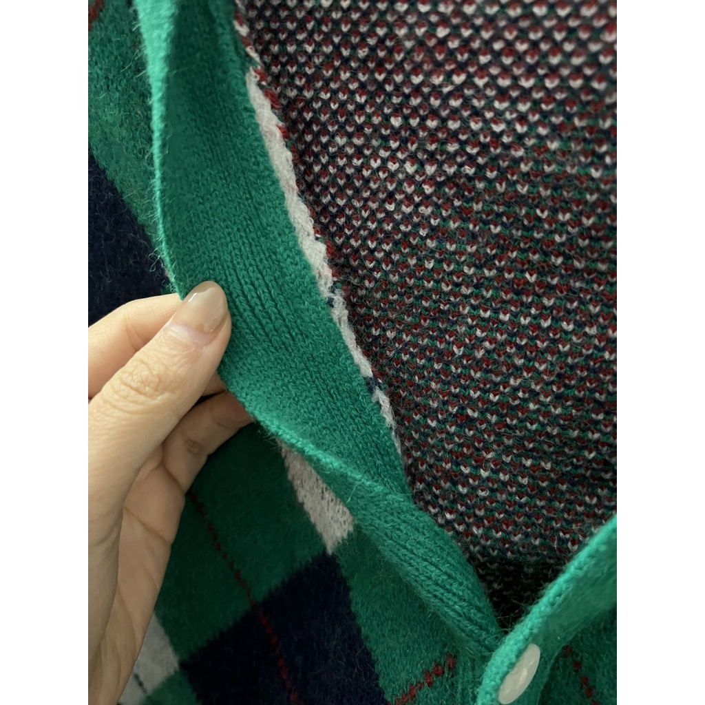 Pass thanh lý áo cardigan len kẻ trám chất đẹp