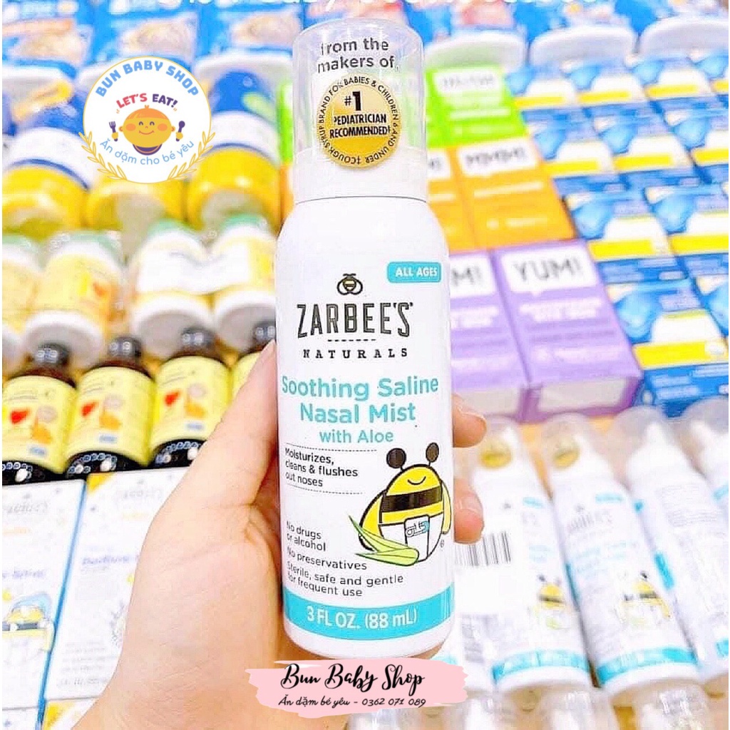 Xịt mũi lô hội Zarbee Mỹ 88ml cho trẻ từ sơ sinh