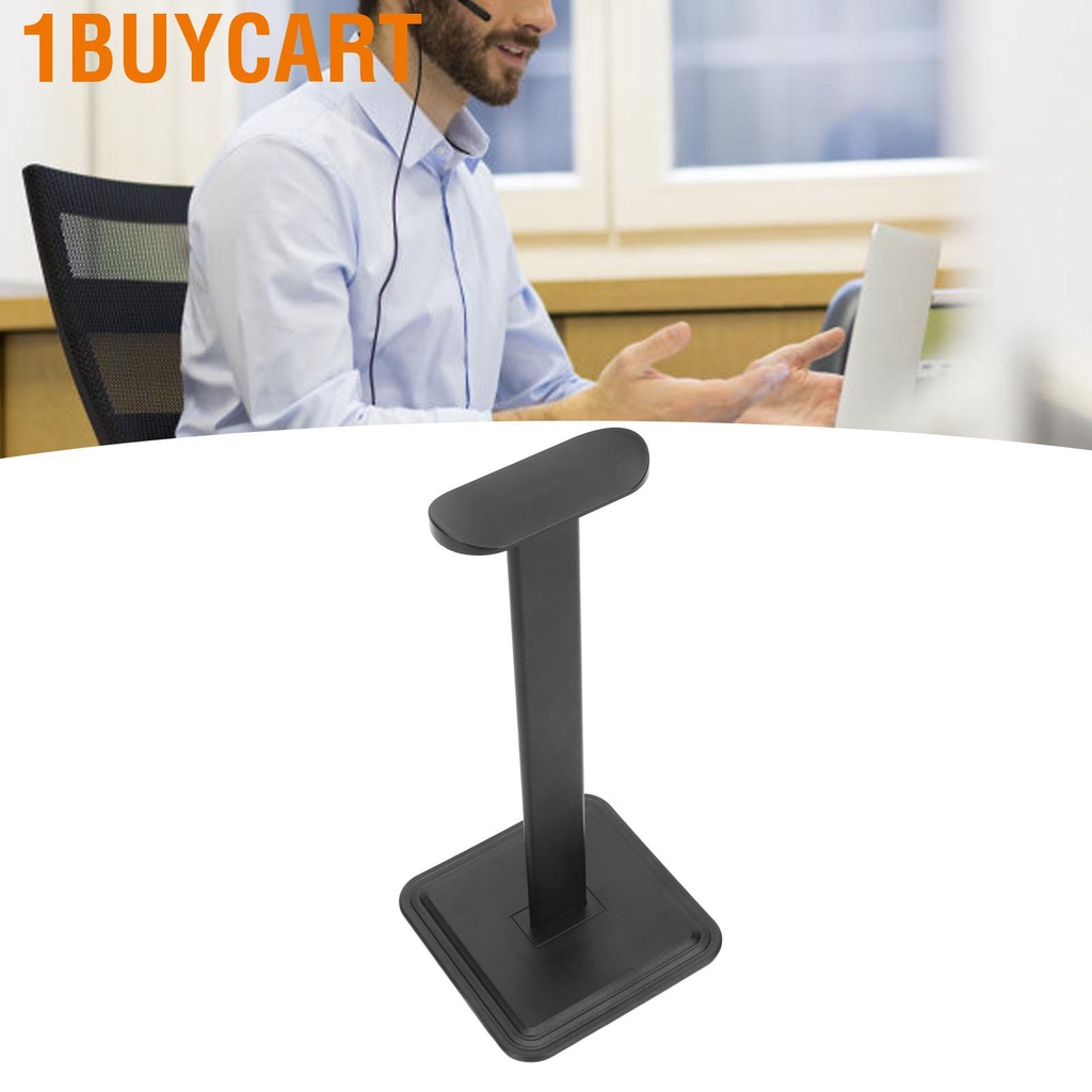 1buycart Headphone Stand Stability ABS Aluminum Alloy Easy to Assemble Gaming Headset Holder for Home Studio Black