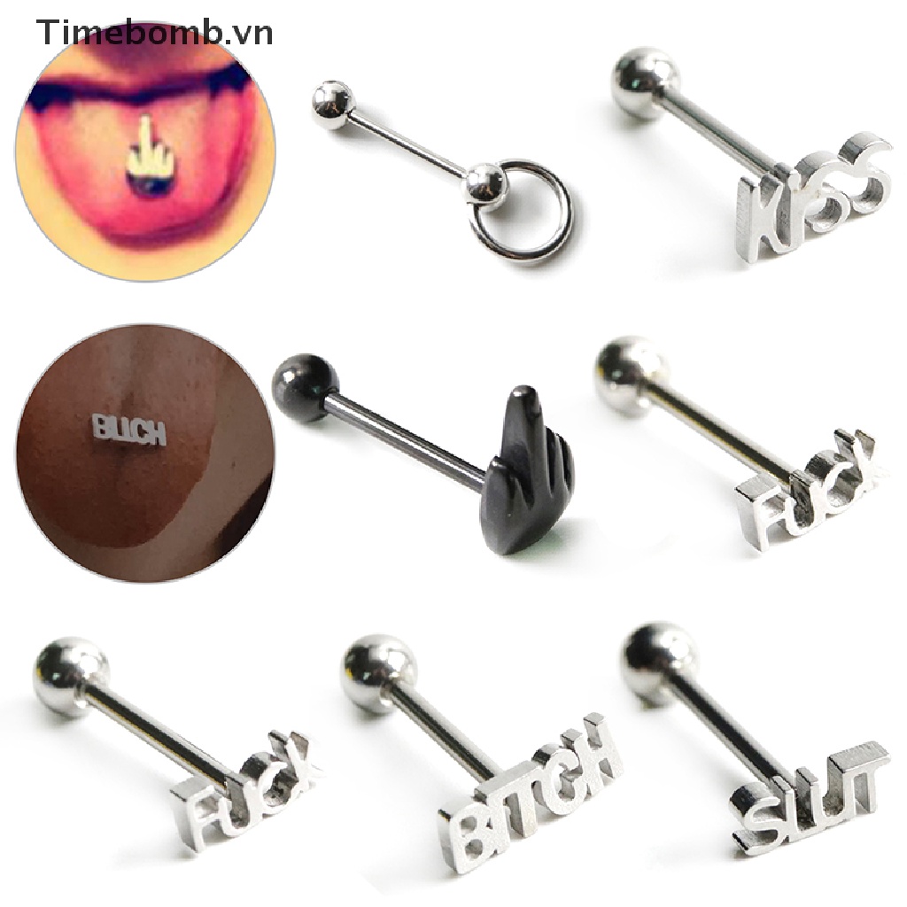 Khuyên Lưỡi Bằng Thép Không Gỉ Cá Tính Thời Trang