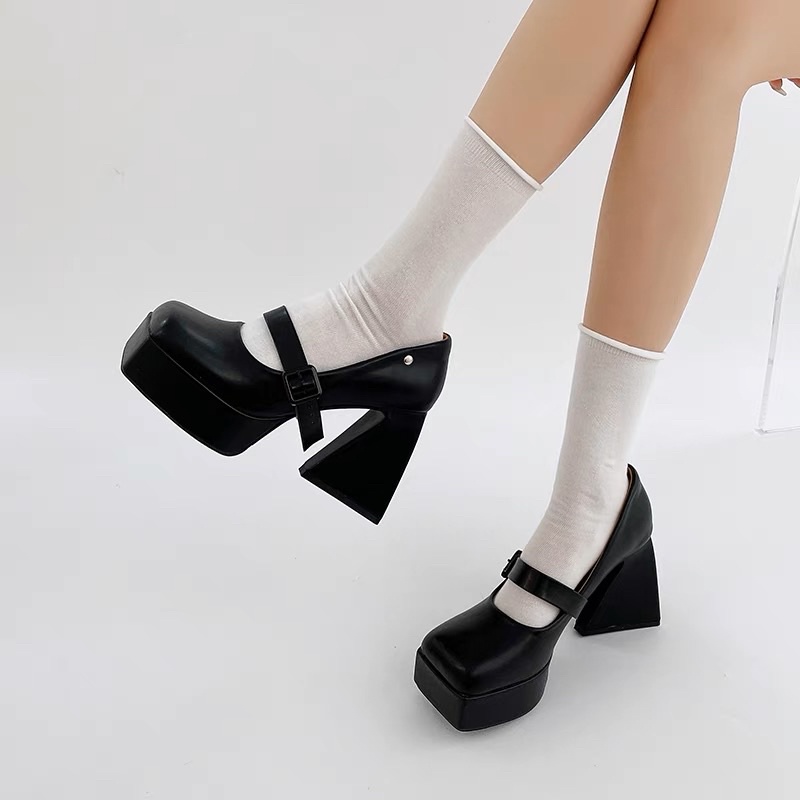 GIÀY CAO GÓT A88 ĐẾ TRỤ TAM GIÁC CAO 10.5CM