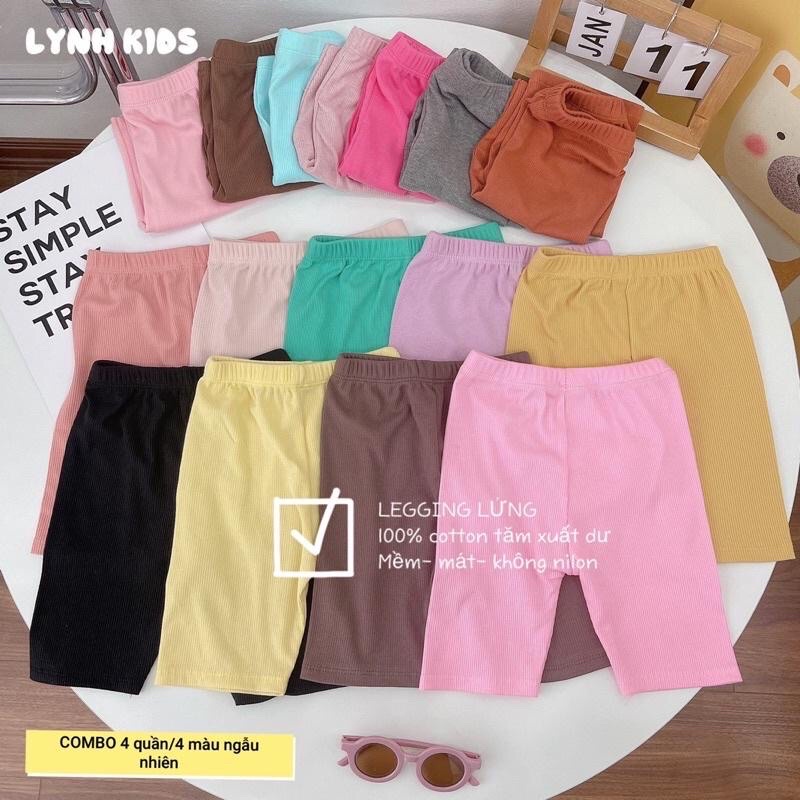 SET 4 QUẦN LEGGING LỬNG CHO BÉ