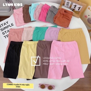 Set 4 quần legging lửng cho bé