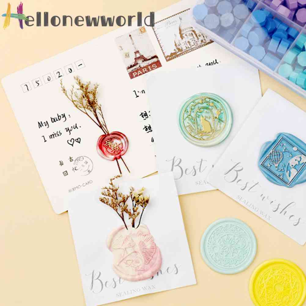 Bộ 100 Hạt Sáp Đóng Dấu Niêm Phong Bao Thư Phong Cách Vintage