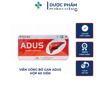 BỔ GAN ADUS - GIẢI ĐỘC GAN - BẢO VỆ TẾ BÀO GAN - HỘP SẮT 60 VIÊN