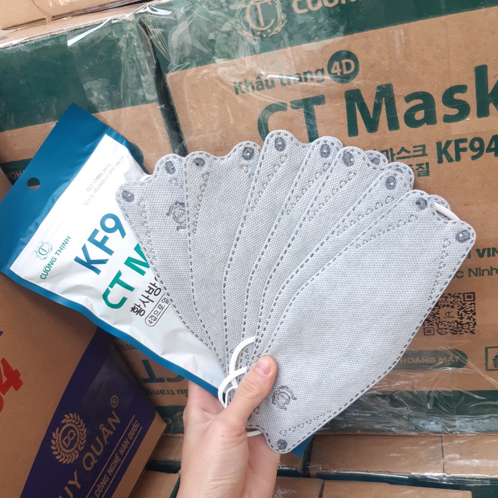 Khẩu trang - Khẩu trang kf94 CT mask 4D kháng khuẩn 4 lớp cao cấp công nghệ Hàn Quốc ôm sát khuôn mặt chống bụi mịn