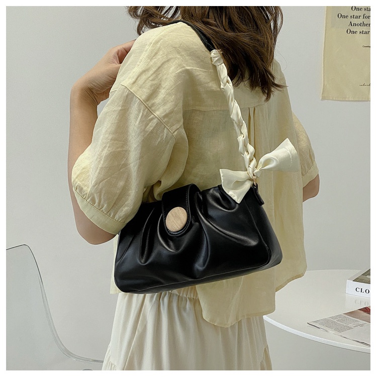 Mischa Túi Xách Da PU Màu Trơn Phong Cách Phương Tây Thời Trang Cho Nữ