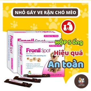 5 tuýp nhỏ gáy Fronil Spot cho chó 0.67ml