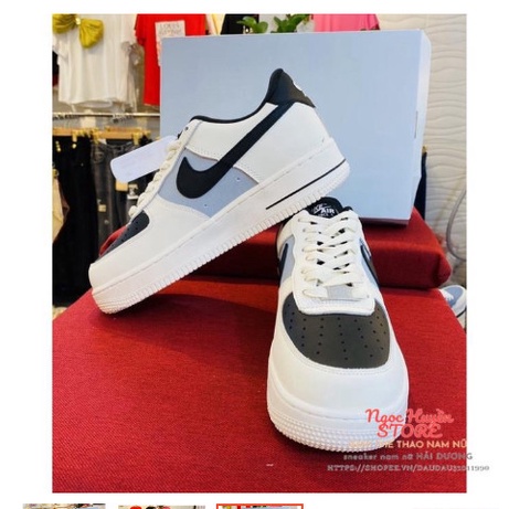 Giày sneraker air foce 1 vệt đen, Giày af1 vệt đen. Giày af1 vệt đen bản đen trắng cực chất hot 2023*