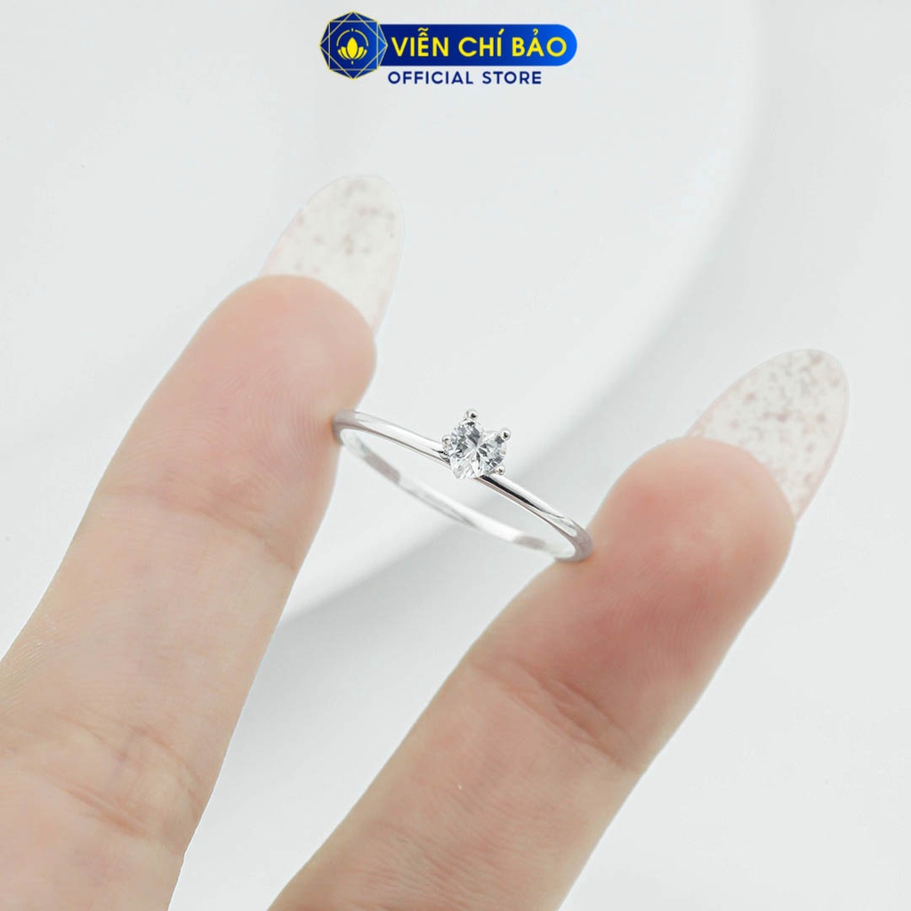 Nhẫn bạc nữ trái tim đá chất liệu bạc 925 thời trang phụ kiện trang sức nữ Viễn Chí Bảo N400869
