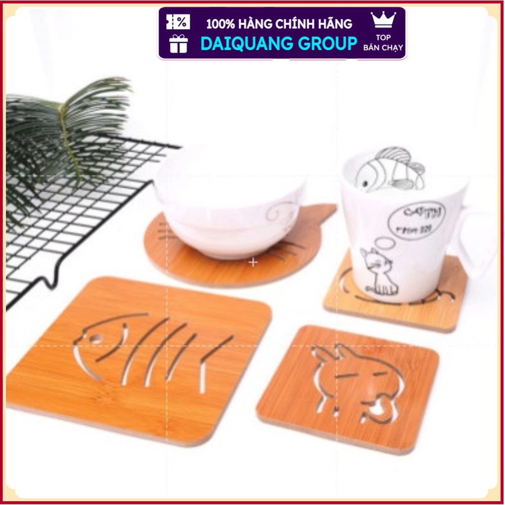 (Bán Buôn Sỉ) Miếng Lót Nồi Bằng Gỗ Cách Nhiệt Mini Đa Năng Tiện Dụng