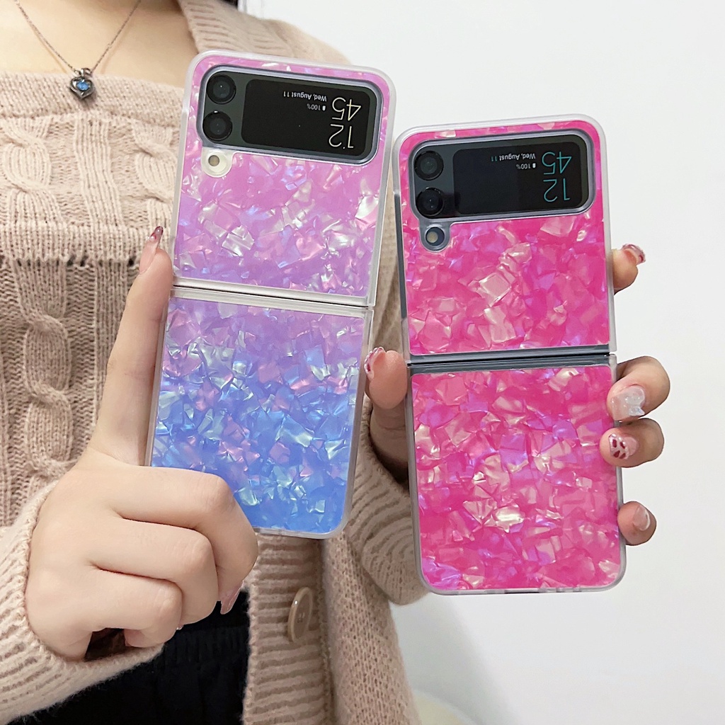 Ốp Điện Thoại Nắp Gập Họa Tiết Đá Hoa Cương Cho Samsung Galaxy Z Flip3 Flip 4 Flip 4