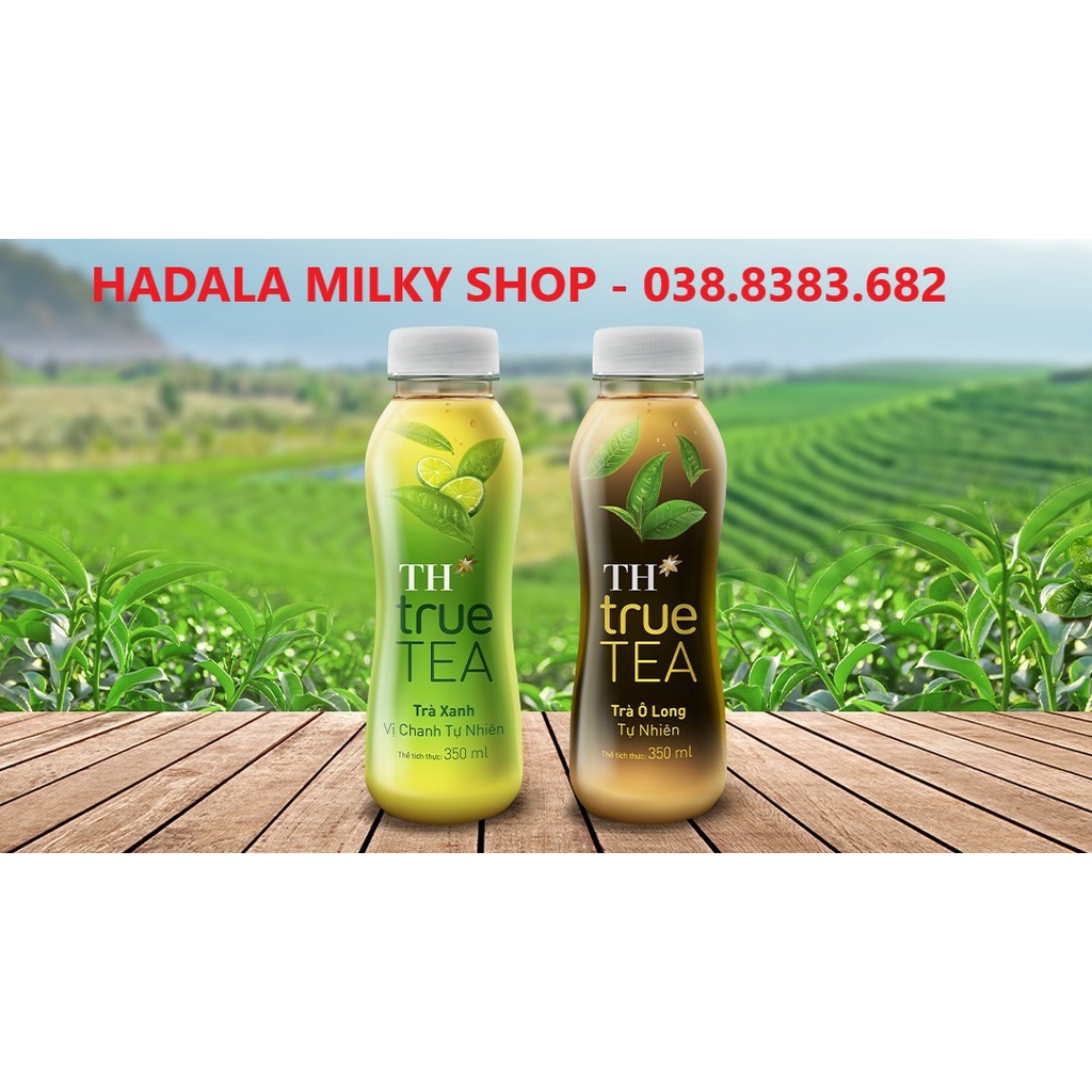 Thùng trà xanh TH TRUE TEA 350ml - 1 lốc 6 chai - 1 thùng 24 chai