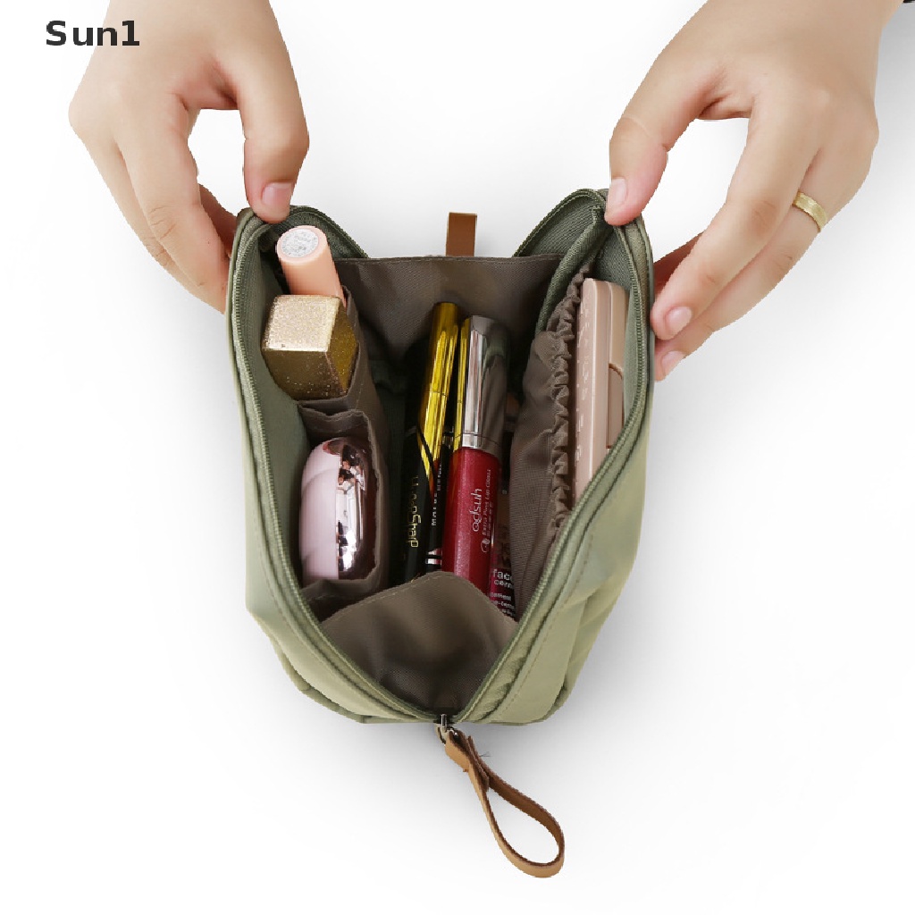 Túi Đựng Mỹ Phẩm Sun1 &gt; Nylon Chống Thấm Nước Nhiều Màu Sắc Dễ Thương Đa Năng Có Khóa Kéo Tiện Dụng Mang Theo Du Lịch