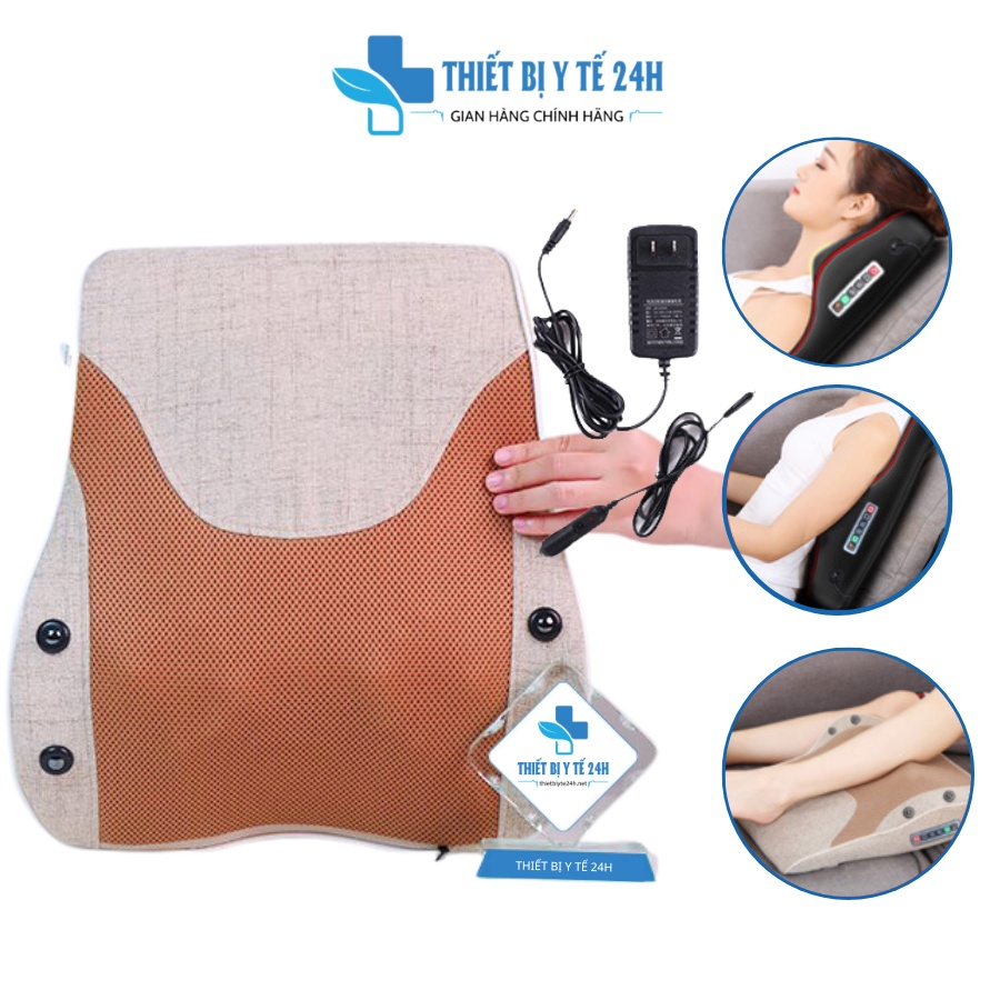 Gối massage đa chức năng 16 bi SA-L16 hệ thống nhiệt hồng ngoại mát xa cổ vai gáy eo lưng chuyên nghiệp