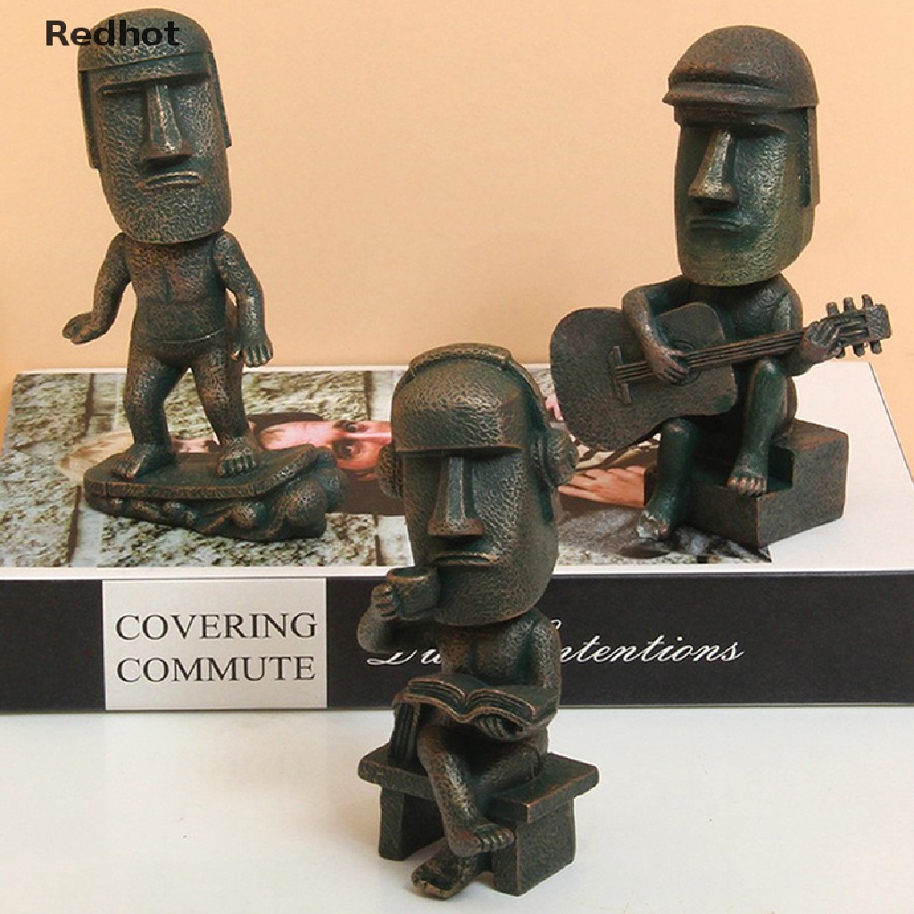 &lt; Redhot &gt; Bức Tượng Đá Moai Bằng Resin Đơn Giản Sáng Tạo Ngẫu Nhiên Làm Quà Tặng Vui Nhộn Đang Bán Chạy