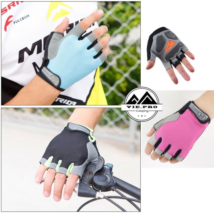 Găng tay phượt cao cấp lót silicon đàn hồi - Sử dụng đa năng tập gym, dạp xe, leo núi