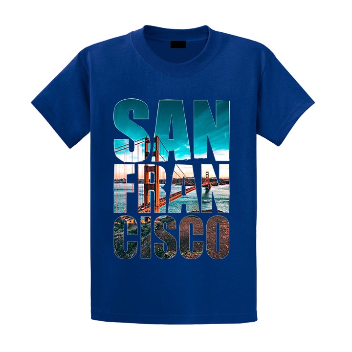 Áo Thun Nam Nữ Sanfancisco Vải Thun Cotton Mềm Mịn