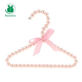 [Shiwaki2] Móc Treo Quần Áo Đính Hạt Ngọc Trai Màu Hồng 20cm