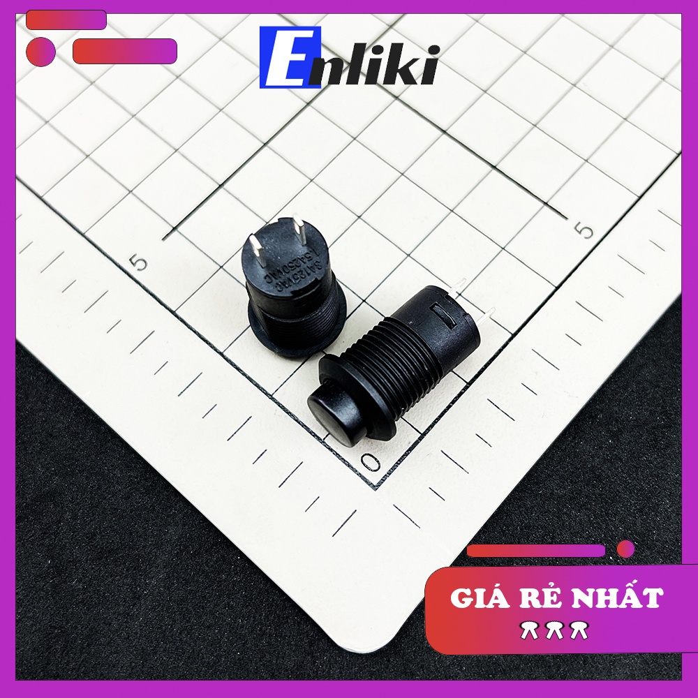 DS-428 Nút Nhấn Giữ Tròn 12mm Đen