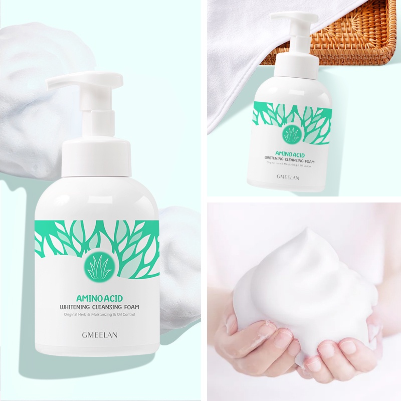 Sữa rửa mặt GMEELAN amino acid dịu nhẹ cho da khô/da dầu da nhạy cảm - AMINO ACID WHITENING CLEANSING FOAM 500ML