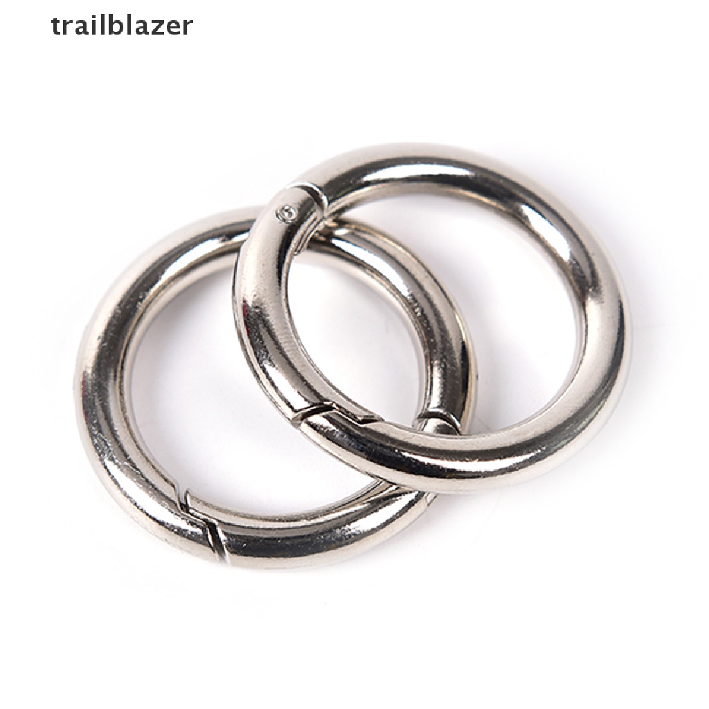 Set 5 Móc Khóa Tròn Bằng Kim Loại 35mm Đa Năng Tiện Dụng