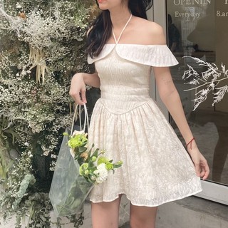 Đầm trễ vai bo thun eo xoè tôn dáng JULIET OFF-SHOULDER DRESS (Mặc được nhiều kiểu)