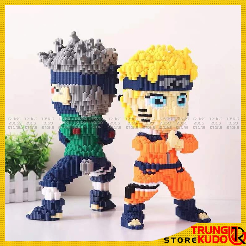 Mô hình Naruto Uchiha Itachi Kakashi đồ chơi lắp ghép làm quà tặng đồ decor