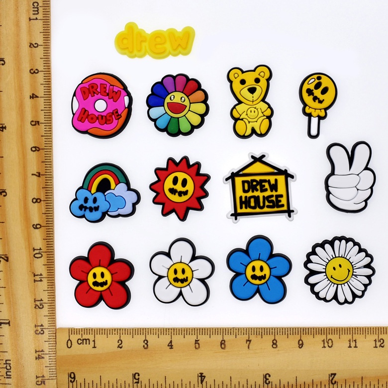 Acessórios De Moda Jibbitz Criativos "Arco-Íris Flores" Sapato De Desenho Animado Buckle Giày tự làm quyến rũ