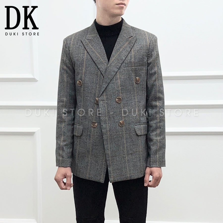 Áo vest nam, áo blazer nam 6 cúc Hàn Quốc kẻ caro vintage cực sang CDK0001 - DUKI STORE | BigBuy360 - bigbuy360.vn