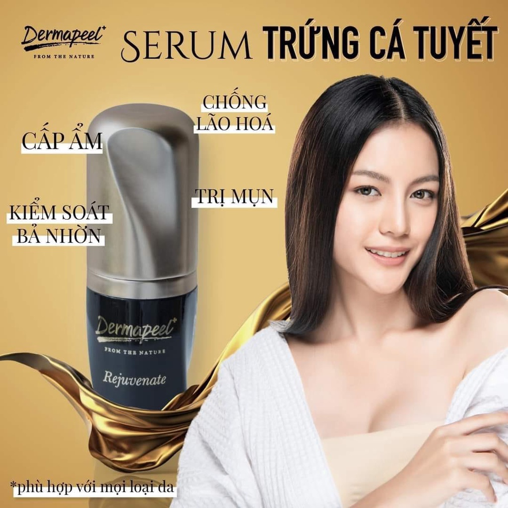 SERUM TRỨNG CÁ TUYẾT Dermapeel+, hỗ trợ Se Khít LCL, giúp làn da căng bóng, trắng sáng và êm dịu