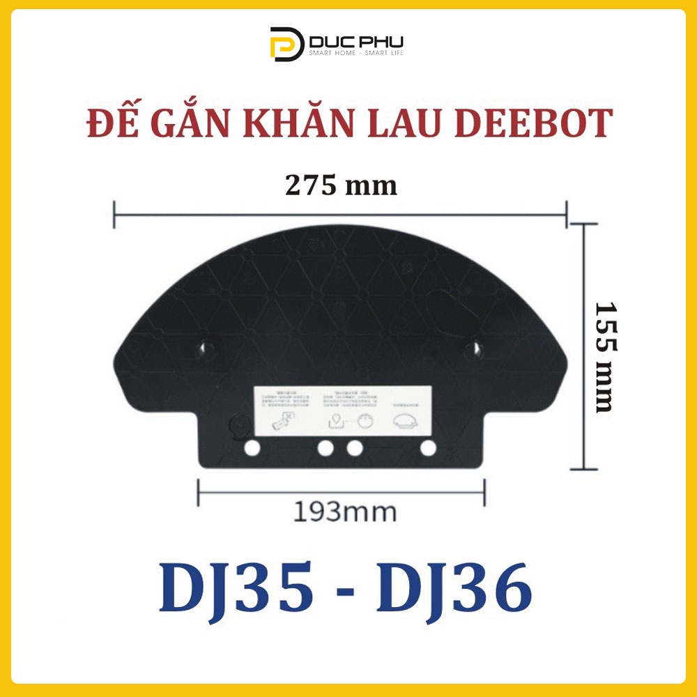 Phụ kiện Đế lau, đế gắn khăn robot hút bụi Ecovacs các loại DD, DJ, DN, N5, T5,T8, N8 Pro