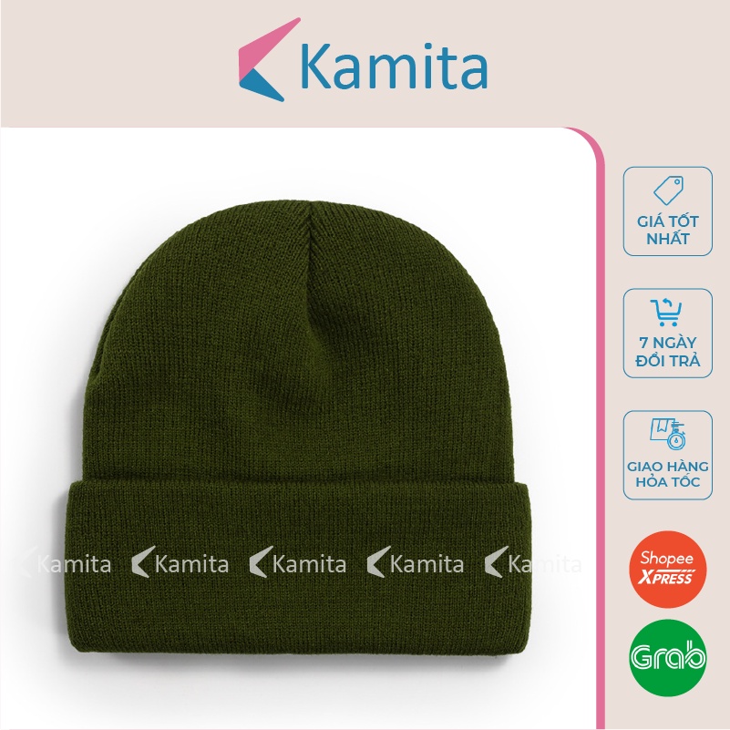 Mũ Len Dài Trơn Beanie Cao Cấp KAMITA Thời Trang Hàn Quốc, Nón Len Đẹp Unisex Nam Nữ Giá Rẻ Mùa Đông Nhiều Màu ML17