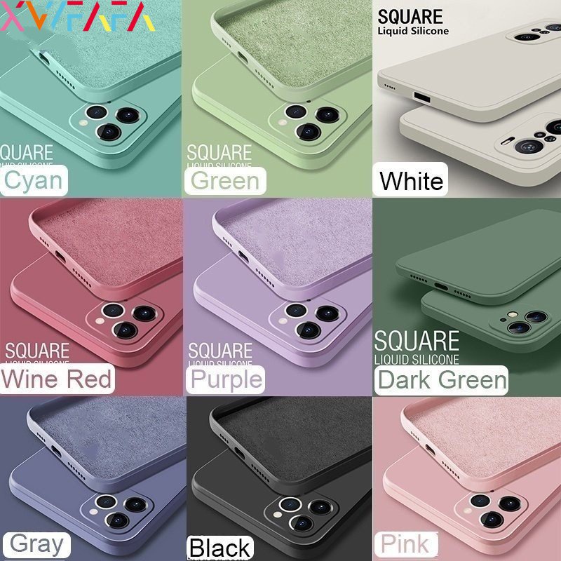 For Redmi K60 K60Pro K50 K50Pro K50Ultra K40 K40Pro K30 K30Pro Phone Cases Square Liquid Silicone Phone Full Lens Protector Case Casing Cover