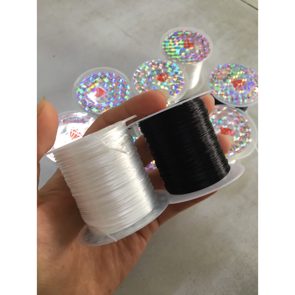 Chun xỏ vòng làm đồ handmade trắng đen